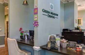 reception desk at Green Meadow Dental